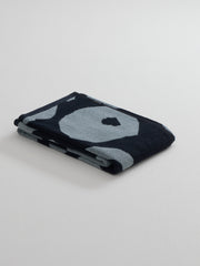Bath towel Nuppunen, Black/Light grey