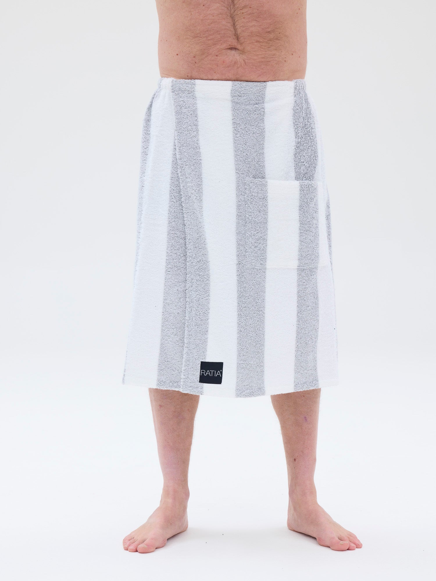 Men's Saunakilt  Pepperstripe, Grey/White