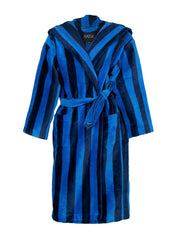 Children's Velour Bathrobe Stripe, Blue 130-160