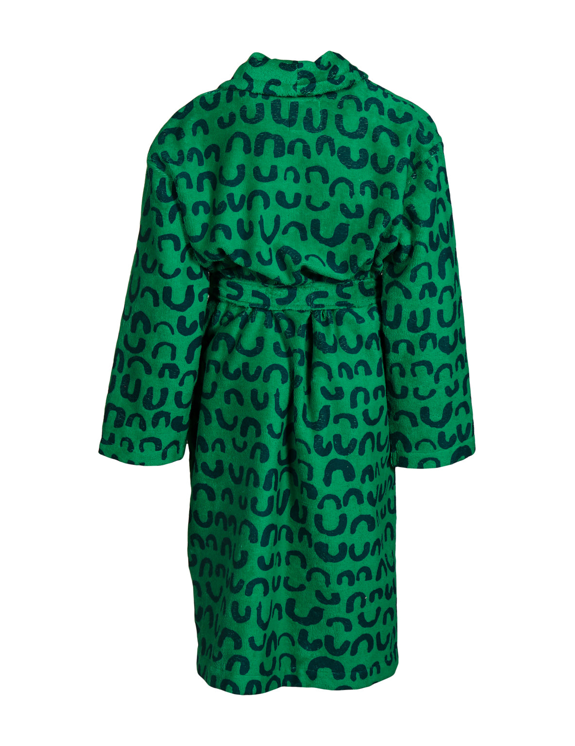 Kid's Velour Bathrobe Nurinkurin, Green/Blue