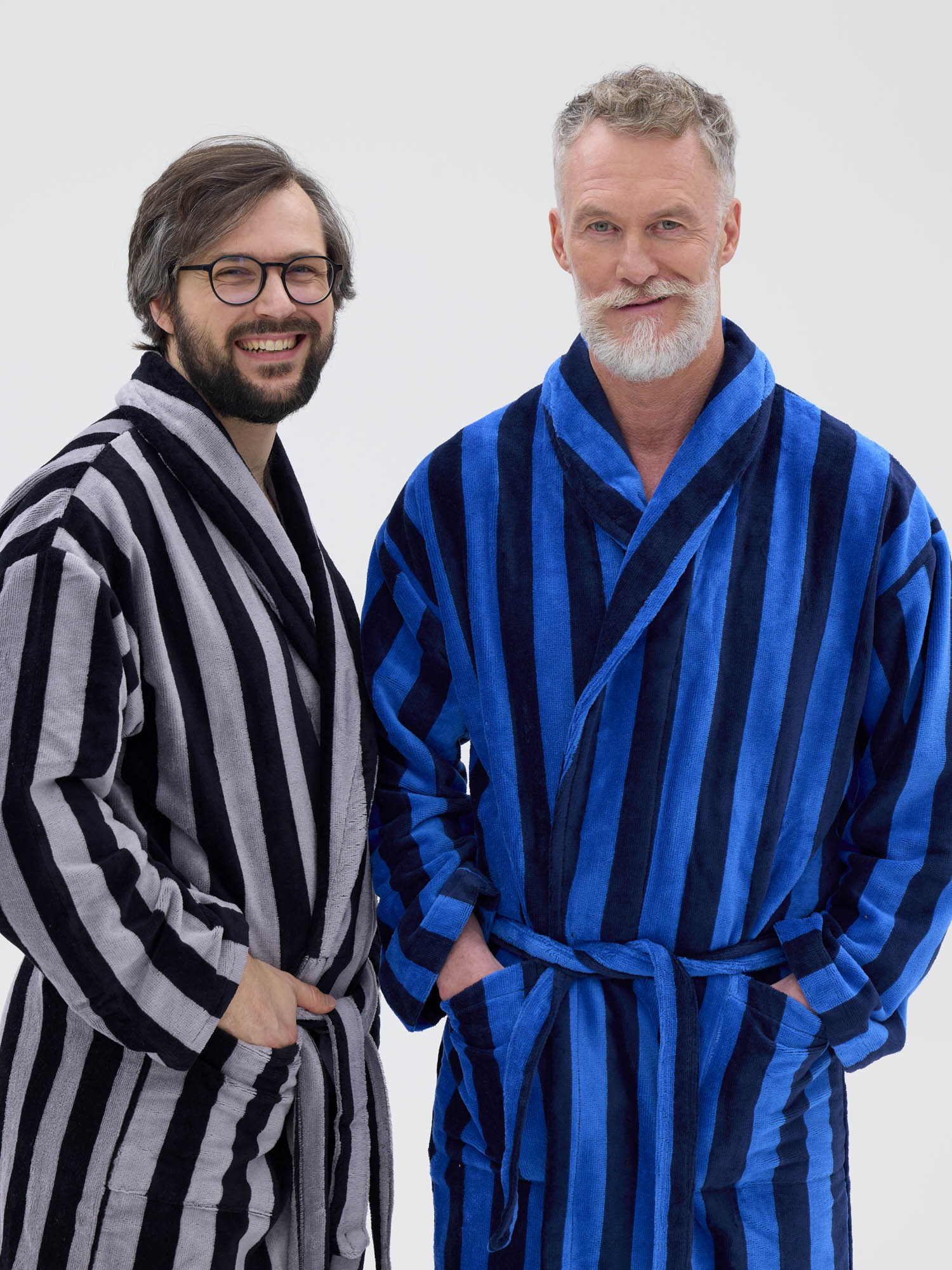 Unisex Kylpytakki Raita, Sininen