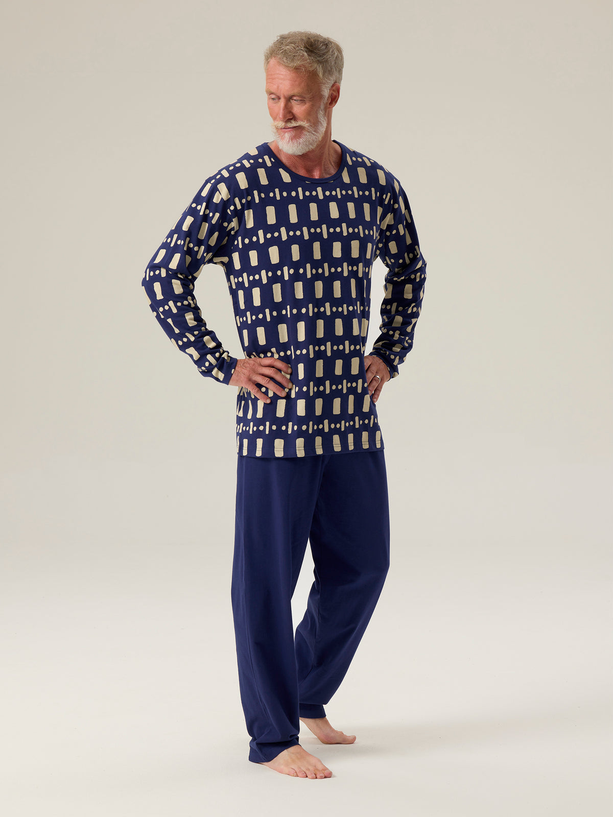 Pyjama Kivetys, Sininen/Kalkki