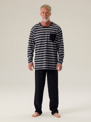 Pyjama Raita, Musta/Harmaa