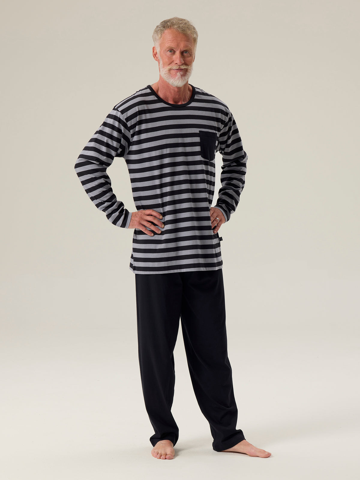 Pyjama Raita, Musta/Harmaa