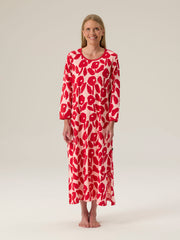 Felia Nightdress Nippu, Pink/Red
