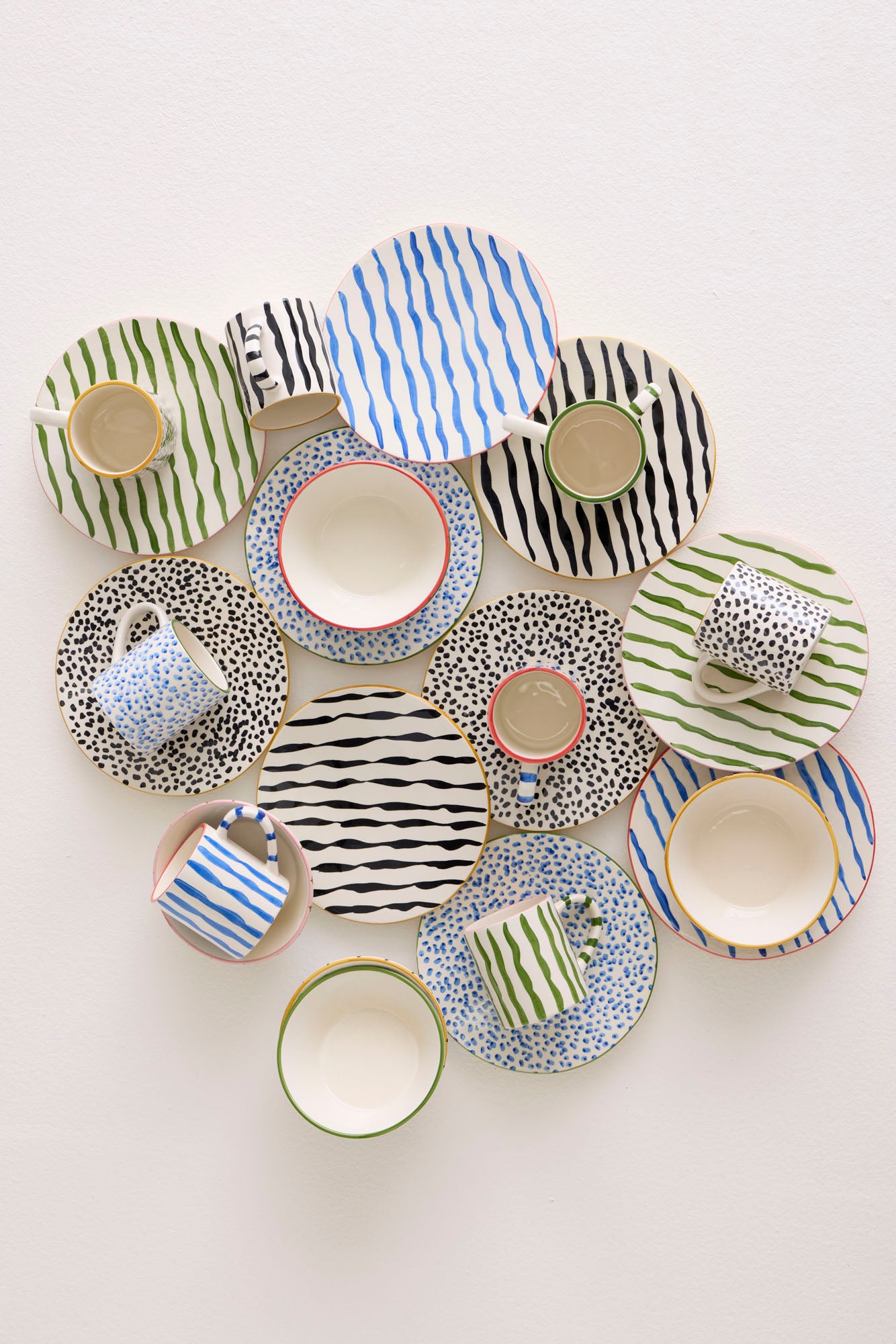 Dessert plate Raita, Blue